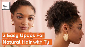 The volume is a bonus as it makes it a bold look. Updos For Natural Hair Easy Natural Hairstyles Youtube