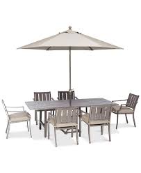 Furniture Wayland Outdoor Aluminum 7 Pc Dining Set 84 Square Dining Table Set Rectangle Dining Table Outdoor Dining Table Setting