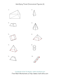 Identifying Prisms And Pyramids B Worksheets Shapes Lessons Geometry Worksheets