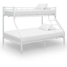 Metall stockbett 140 couch : Vidaxl Etagenbettgestell Weiss Metall 140x200 Real De
