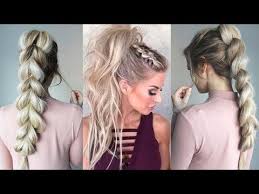 Wedding Hairstyle Prom Hairstyle For Medium Long Hair Bridal Updo Youtube Frisuren Einfach Haar Styling Pferdeschwanz Frisuren