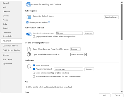 Outlook options (Advanced) - Microsoft Support