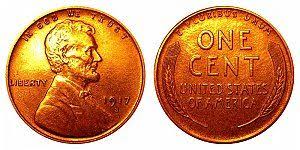 B 1917 S Lincoln Wheat Cent Penny Coins Valuable Pennies