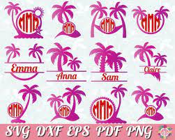 Download Palm Tree Svg Palm Frame Svg Split Palm Svg Summer Svg Files Palm Tree Monogram Palm Tree Print Tree Svg Palm Tree Print Mermaid Font