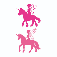 Download Fairy And Unicorn Silhouette Cuttable Design