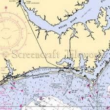 North Carolina Emerald Isle Nautical Chart Decor