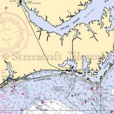 north carolina emerald isle nautical chart decor