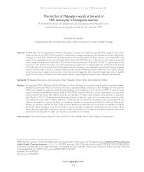 Pdf The First List Of Malayalam Words At The End Of 15th Century By A Portuguese Seaman A Primeira Lista De Palavras Do Malaiala Escrito Por Um Marinheiro Portugues No Final