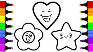 My kids are getting a little older now, and they don't have valentine's day parties at school anymore. How To Draw A Flower Heart Star L Drawing And Coloring Pages Learn Colors For Kids Youtube
