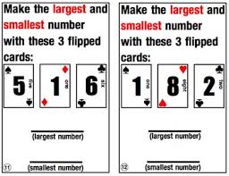 Miniature blank playing cards (matte finish) 200 blank cards, 2.5 x 1.75, half size poker cards, flash cards, board game cards, study guide cards, diy projects 4.4 out of 5 stars 160 $10.99 $ 10. Making The Largest Smallest 3 Digit Numbers With Playing Cards