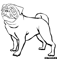 Pug Coloring Page Free Pug Online Coloring Dog Coloring Page Pugs Coloring Books
