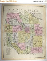 Onondaga County Ny Map 1912 Large Map New York County Map Syracuse Ny Manlius Skaneateles Ny Marcellus Vintage Art Onondaga County Ny Map Skaneateles Lake