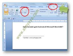 Cara Menghilangkan Atau Merubah Garis Footnote Di Microsoft Word Cara Aimyaya Cara Semua Cara
