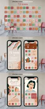 72 App Icons Iphone Ios 14 6 Backgrounds 11 Pictures For Etsy Homescreen Iphone App Icon