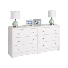 Cheap stools & ottomans, buy quality furniture directly from china suppliers:white monterey tall 6 drawer chest enjoy free shipping worldwide! Prepac Calla 6 Drawer Dresser In White Laminate Wdbr 0560 1