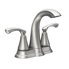 How does moen control hot and cold water? Moen Tiffin Two Handle 4 Centerset Bathroom Faucet At Menards