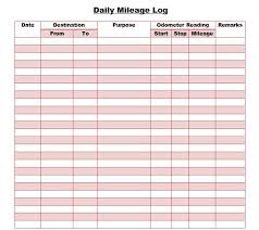 30 Printable Mileage Log Templates Free Template Lab