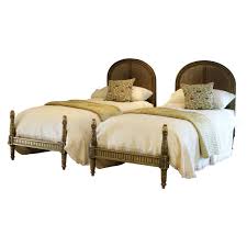 Find the perfect bed for your bedroom and achieve french chic for your home. Gilded Louis Xvi Matching Pair Of Twin Single Caned Rattan Beds Wps37 For Sale At 1stdibs