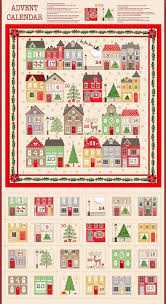 Advent Calendar Panel Silent Night Christmas Panels Advent Calendar House Fabric Advent Calendar Advent Calendar