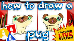 He really needs a home :) get a marker and some paper and follow along with us. How To Draw A Pug Kawaii Mother S Day Card Rewatch Live Stream Youtube