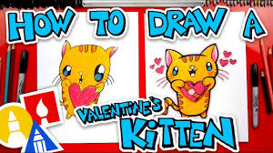 Find the best valentine kitten wallpaper on getwallpapers. How To Draw The Cutest Valentine S Day Kitten Ever Youtube