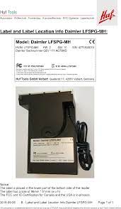 Huf tools gmbh velbert see huf tools gmbh velbert 's products and customers thousands of companies like you use panjiva to research suppliers and competitors. Huf Tools Gmbh Keyreader For Daimler Vehicle Keys Lfspgmh Fcc Id Pd6lfspgmh