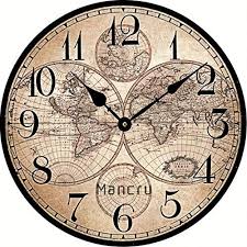 Samgu 1cm D Epaisseur Horloge Murale Ronde Grande Taille En Style Vintage Muet Horloge Murale 1 40cm Diametre En 2020 Horloge Murale Horloge Murale Vintage Horloge