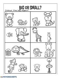 Teach kids by having them. Big And Small Interactive Worksheet Alphabet Letters Printable Worksheets For Preschool Matching Coloring Pages Pdf Concept Making Words From Little Oguchionyewu