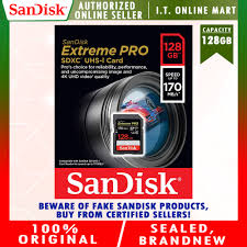 Sandisk extreme 128gb sdxc card 150mbs uhsi card c10, u3, v30, 4k uhd, sd card. Sandisk Extreme Pro 128gb Sdxc Uhs 1 C10 U3 V30 170 Mb S Memory Card For Dslr Cameras And Camcorders Lazada Ph