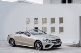 Mercedes Benz E Class Cabriolet 2017 Exterior Aragonite Silver Metallic Amg Line Interior Yacht Blue Macchiato Beige Trim Mercedes Benz E Class Benz E