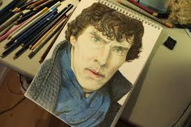My sister drew Benedict Cumberbatch as Sherlock Holmes [Fanart] : r/Sherlock