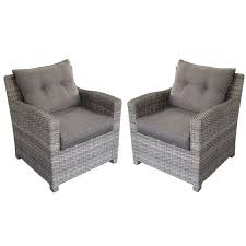 Lot De 2 Fauteuils Argos Anthracite Et Gris Fauteuil Chaise Exterieur Mobilier Jardin