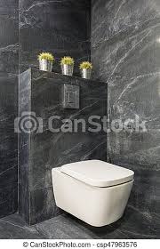 Maybe you would like to learn more about one of these? Modern Grey Bathroom With White Toilet Modern Bathroom With White Toilet Seat And Grey Stone Tiles Canstock