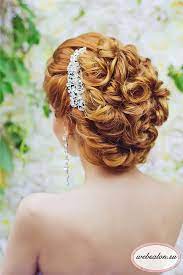 Ideal for a wedding, party or other special event, we suggest keeping your makeup and outfit neutral, allowing your headpiece to be the belle of the ball. Long Curly Updo Wedding Hairstyle My Deer Flowers