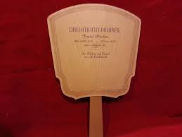 Vintage Drehmann Harral Funeral Home Advertising Paper Hand Fan St Louis Advertising Fans Paper Hand Fans Funeral