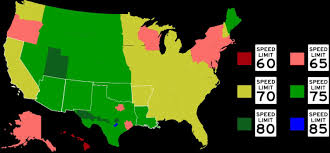 Us Speed Limits By State Map Map Speed Limit Cartography Map