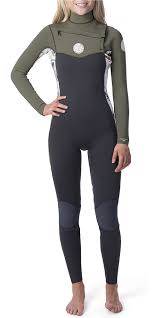 2019 Rip Curl Womens Dawn Patrol 4 3mm Chest Zip Wetsuit White Wsm9bs