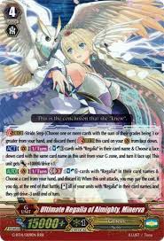 Replace the cards here with your own to start a new game. Ultimate Regalia Of Almighty Minerva Cardfight Vanguard Cotd Pojo Com