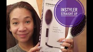 Leilani asked for her hair to be standing up straight like princess poppy for her birthday party and. Instyler Straight Up Ceramic Straightening Brush First Impressions Demo On 3a 3b Hair Youtube