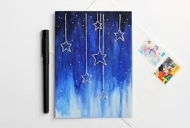 Lost or stolen star usa fcu debit or heloc visa card??? Diy Falling Stars Card How To Make A Stitched Card Papercraft On Cut Out Keep