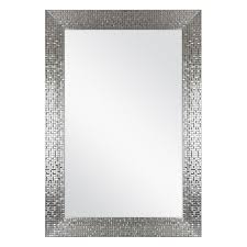 Home Decorators Collection 24 In W X 35 In H Framed Rectangular Anti Fog Bathroom Vanity Mirror In Silver Finish 81159 The Home Depot Bathroom Mirror Frame Bath Mirror Framed Mirror Wall