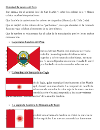 Cual fue la primera bandera de colombia. Historia De La Bandera Del Peru Docsity