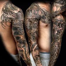 Half sleeve tattoo is a collection of many small tattoos that cover at least half of a person's arm from the shoulder to the elbow. 100 Dragon Sleeve Tattoo Designs For Men Fire Breathing Ink Ideas Dragon Sleeve Tattoos Sleeve Tattoos Half Sleeve Tattoo