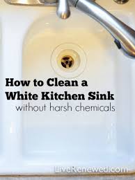 white kitchen sink without harsh chemicals