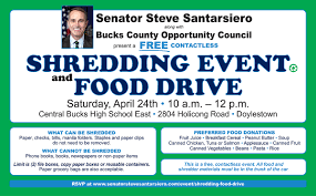 Check spelling or type a new query. Shredding Event And Food Drive With Bucks County Opportunity Council Senator Steve Santarsiero