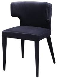 Low back kitchen & dining room chairs : 20 W Set Of 2 Curved Back Dining Chair Black Velvet Metal Framework Midcentury Dining Chairs By Noble Origins Llc Houzz