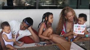 Shortly after their birth in 2017, beyoncé posted the first photo of her babies. See Beyonce S Children In Rare Footage From Her Making The Gift Special