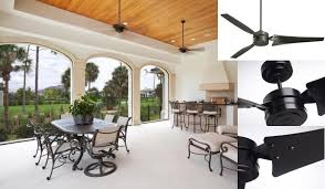 Accent contemporary décor with modern ceiling fans, boasting neat silhouettes with sleek angles and edges. Modern Outdoor Ceiling Fans Novocom Top
