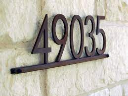 Unfollow house number plaques to stop getting updates on your ebay feed. Modern Metal Address Plaque With Five 5 In Steel House Numbers