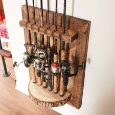 Barn Wood Fishing Rod Rack Fishing Rod Rack Fishing Pole Storage Fishing Rod Storage